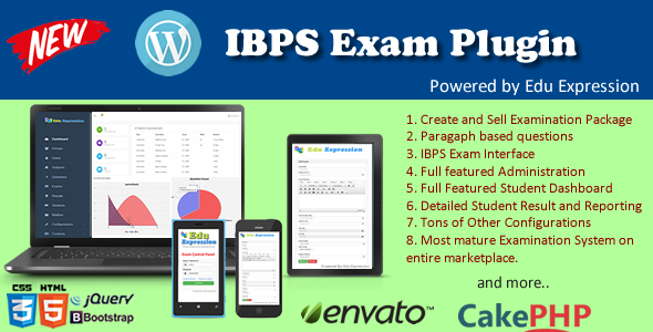 IBPS Online Exam Plugin For WordPress Preview - Rating, Reviews, Demo & Download
