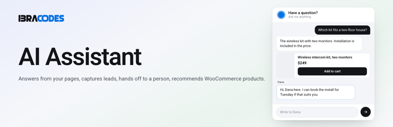 IbraCodes AI Assistant Preview Wordpress Plugin - Rating, Reviews, Demo & Download
