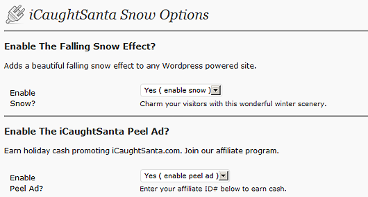 ICaughtSanta ( Falling Snow ) Preview Wordpress Plugin - Rating, Reviews, Demo & Download