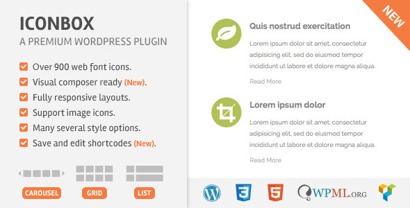 IconBox Wordpress Plugin Preview - Rating, Reviews, Demo & Download