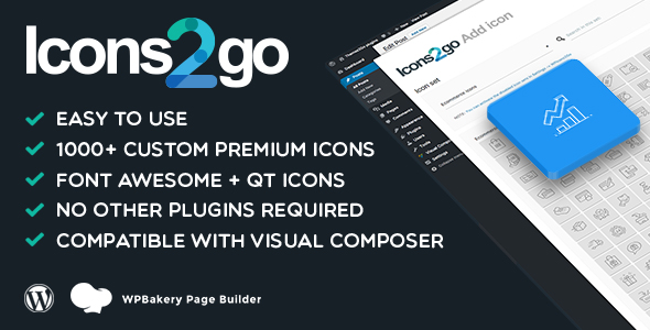 Icons2go – 1000+ Custom Vector Icons For Your Elementor Or WPBakery Website Preview Wordpress Plugin - Rating, Reviews, Demo & Download