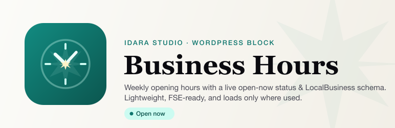 Idara Business Hours Preview Wordpress Plugin - Rating, Reviews, Demo & Download