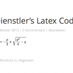 IDienstler's Latex Code