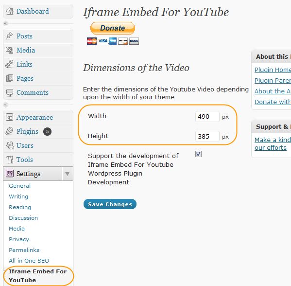 IFRAME Embed For YouTube Preview Wordpress Plugin - Rating, Reviews, Demo & Download