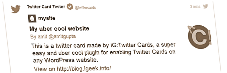 IG:Twitter Cards Preview Wordpress Plugin - Rating, Reviews, Demo & Download