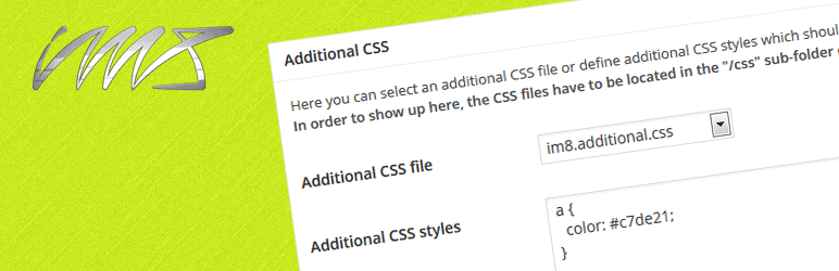 IM8 Additional CSS Preview Wordpress Plugin - Rating, Reviews, Demo & Download
