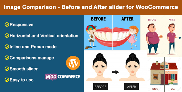 Image Comparison – Before And After Slider For WooCommerce Preview Wordpress Plugin - Rating, Reviews, Demo & Download