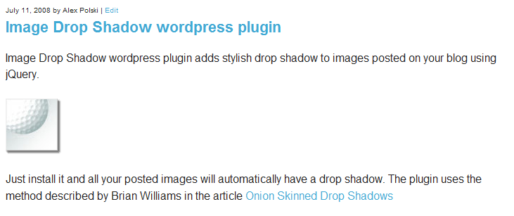 Image Drop Shadow Preview Wordpress Plugin - Rating, Reviews, Demo & Download