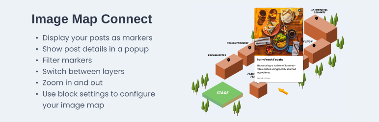 Image Map Connect – Display Posts As Image Hotspots Preview Wordpress Plugin - Rating, Reviews, Demo & Download