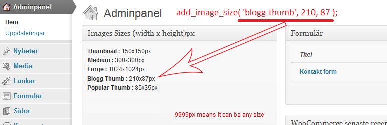Image Sizes In Admin Dashboard! Preview Wordpress Plugin - Rating, Reviews, Demo & Download
