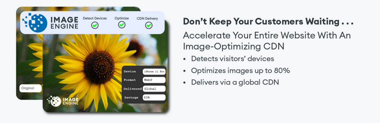 ImageEngine – Optimize The Images On Your WordPress Site Like No Other Plugin Preview - Rating, Reviews, Demo & Download