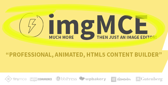 ImgMCE – Professional, Animated Image Editor & HTML5 Content Builder Preview Wordpress Plugin - Rating, Reviews, Demo & Download