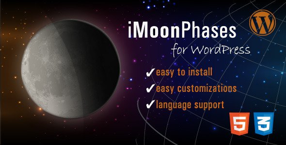 IMoonPhases WordPress Plugin – Widget Preview - Rating, Reviews, Demo & Download