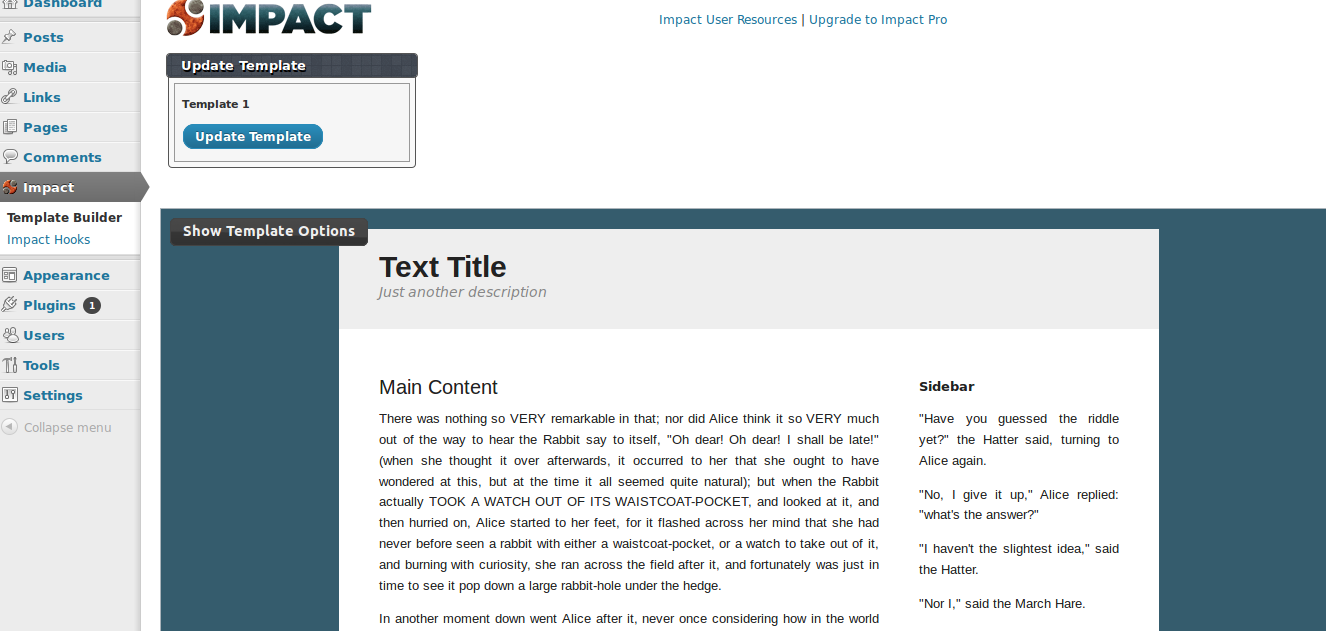 Impact Preview Wordpress Plugin - Rating, Reviews, Demo & Download