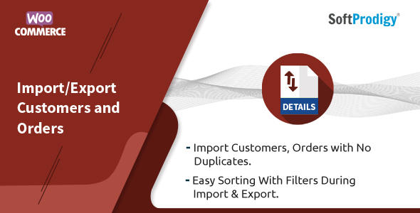 Import-Export Customers And Orders In WooCommerce Preview Wordpress Plugin - Rating, Reviews, Demo & Download