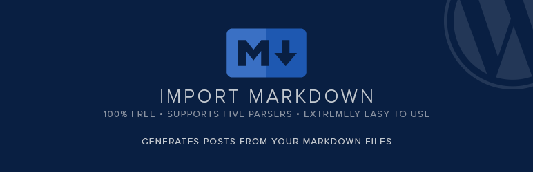 Import Markdown – Versatile Markdown Importer Preview Wordpress Plugin - Rating, Reviews, Demo & Download