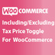 Including/Excluding Tax Price Toggle For WooCommerce