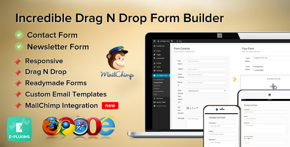 Incredible Contact Form With MailChimp Preview Wordpress Plugin - Rating, Reviews, Demo & Download