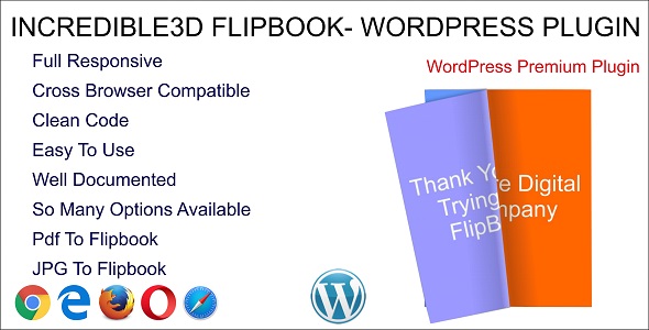 Incredible3D – WordPress Flipbook Plugin Preview - Rating, Reviews, Demo & Download