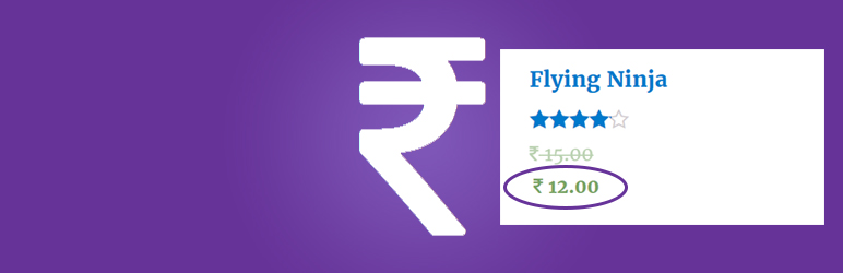 Indian Currency Rupee Symbol For Woocommerce Preview Wordpress Plugin - Rating, Reviews, Demo & Download