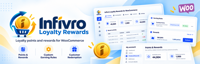 Infivro Loyalty Rewards For WooCommerce Preview Wordpress Plugin - Rating, Reviews, Demo & Download