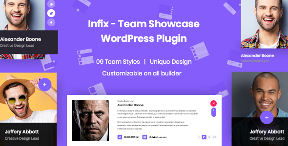 InfixTeam – Team Showcase WordPress Plugin Preview - Rating, Reviews, Demo & Download