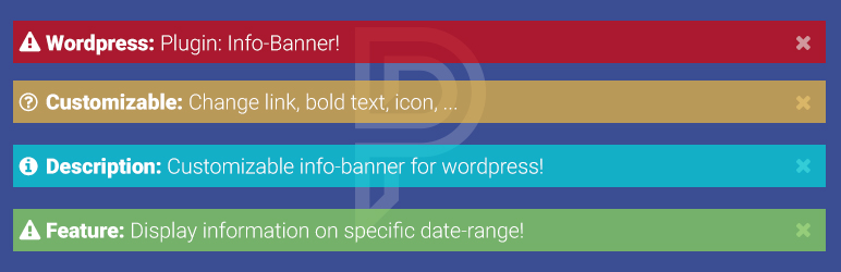 Info-banner Preview Wordpress Plugin - Rating, Reviews, Demo & Download