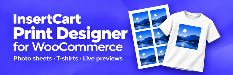 InsertCart Print Designer For WooCommerce Preview Wordpress Plugin - Rating, Reviews, Demo & Download