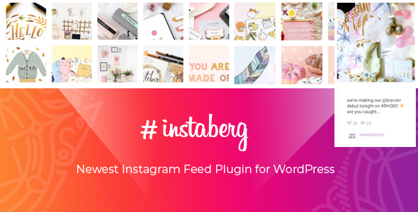 Instaberg – Instagram Feed Gallery – Gutenberg Block Preview Wordpress Plugin - Rating, Reviews, Demo & Download
