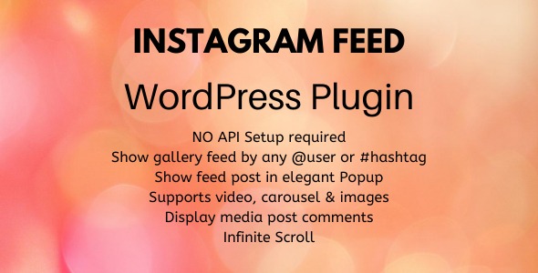 Instagram Feed – Wordpress Plugin Preview - Rating, Reviews, Demo & Download