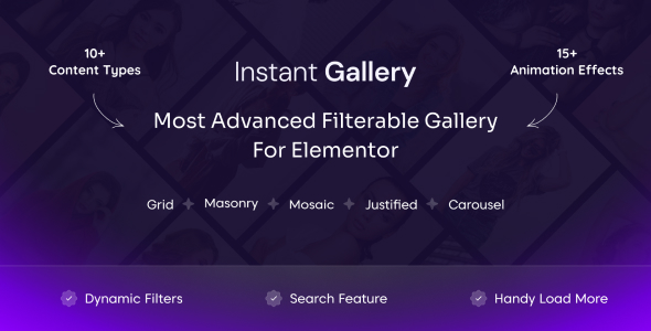 Instant Gallery Pro – WordPress Plugin Preview - Rating, Reviews, Demo & Download