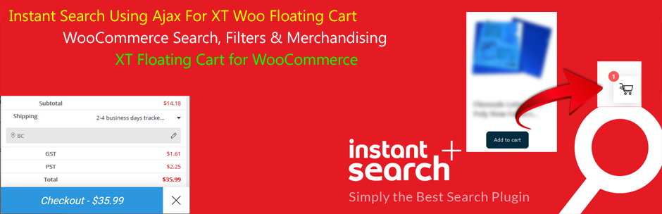 Instant Search Using Ajax For XT Woo Floating Cart Preview Wordpress Plugin - Rating, Reviews, Demo & Download