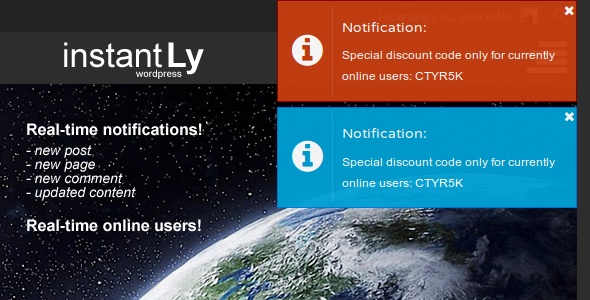 InstantLy WordPress Notifications Preview - Rating, Reviews, Demo & Download
