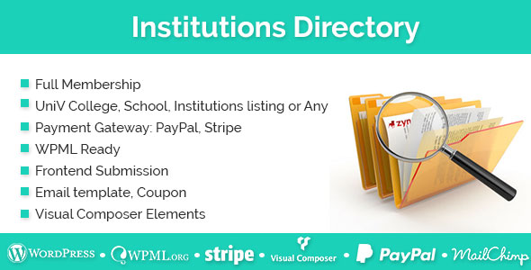 Institutions Directory Preview Wordpress Plugin - Rating, Reviews, Demo & Download