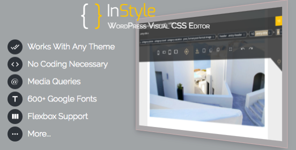 InStyle – WordPress Visual CSS Editor Preview - Rating, Reviews, Demo & Download