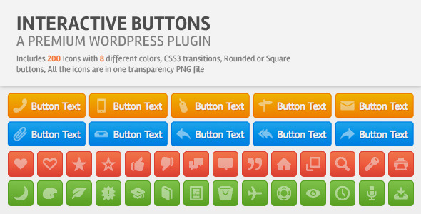 Interactive Buttons Wordpress Plugin Preview - Rating, Reviews, Demo & Download