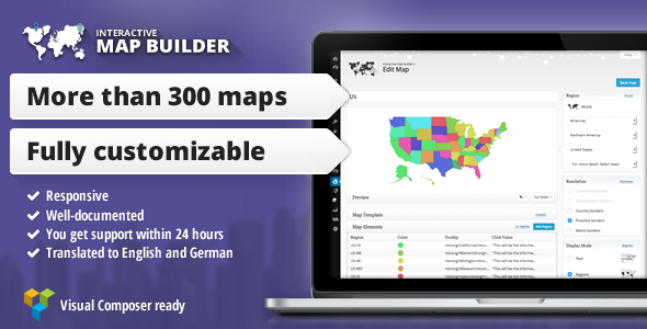 Interactive Map Builder Plugin for Wordpress Preview - Rating, Reviews, Demo & Download