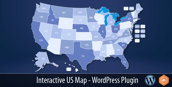 Interactive US Map – WordPress Plugin Preview - Rating, Reviews, Demo & Download