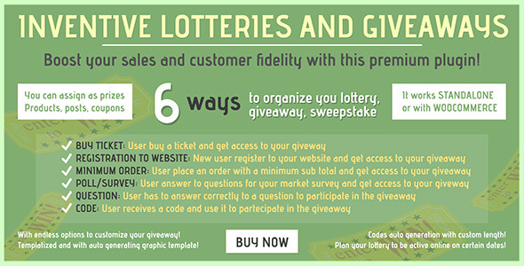 Inventive Lotteries And Giveaways Preview Wordpress Plugin - Rating, Reviews, Demo & Download