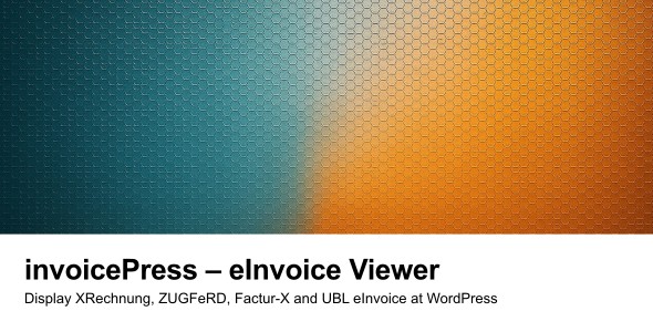 InvoicePress – EN16931 E-Invoice Viewer Preview Wordpress Plugin - Rating, Reviews, Demo & Download