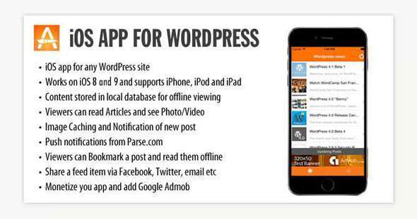 IOS App Plugin for Wordpress  Preview - Rating, Reviews, Demo & Download