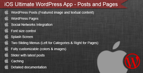 IOS Ultimate WordPress App – Posts And Pages Preview - Rating, Reviews, Demo & Download