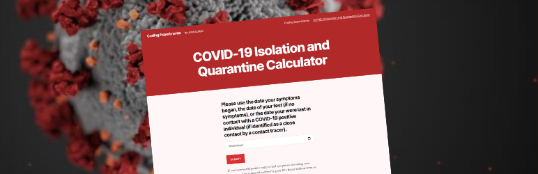 IQCalc – COVID-19 Isolation And Quarantine Calculator Preview Wordpress Plugin - Rating, Reviews, Demo & Download