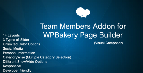 JAG Team Member Addon For WPBakery Page Builder (Visual Composer) Preview Wordpress Plugin - Rating, Reviews, Demo & Download