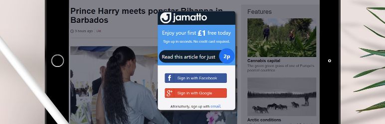 Jamatto Micropayments Preview Wordpress Plugin - Rating, Reviews, Demo & Download