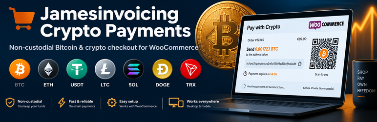 Jamesinvoicing Crypto Payments Preview Wordpress Plugin - Rating, Reviews, Demo & Download