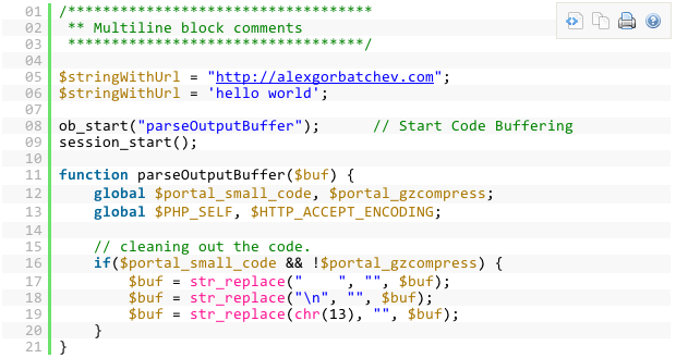 Javascript Syntax Highlighter Preview Wordpress Plugin - Rating, Reviews, Demo & Download