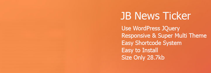JB News Ticker Preview Wordpress Plugin - Rating, Reviews, Demo & Download