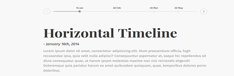Jeba Horizontal Timeline Preview Wordpress Plugin - Rating, Reviews, Demo & Download