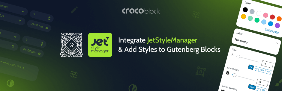 JetStyleManager For Gutenberg Preview Wordpress Plugin - Rating, Reviews, Demo & Download